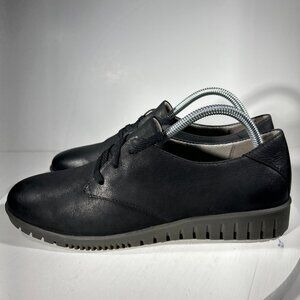 Dansko Libbie Womens Size 9.5 EU 40 Shoes Black Calf Leather Casual Sneaker Work